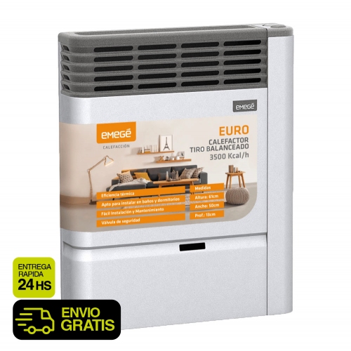 Calefactor Tiro Balanceado Emege Euro 2135 3500 Kcal/h Bigas