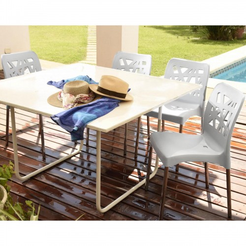 Imagen miniatura Silla De Diseño Comedor Sit Mobili 323 Franca Patas Madera Blanca