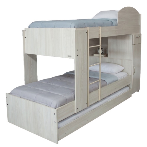 Imagen miniatura Cama Cucheta Triple Platinum 954 Con Placard Gris