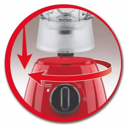 Imagen miniatura Licuadora Moulinex Lm270558 550w Jarra Pl&aacute;stica 2 L Roja