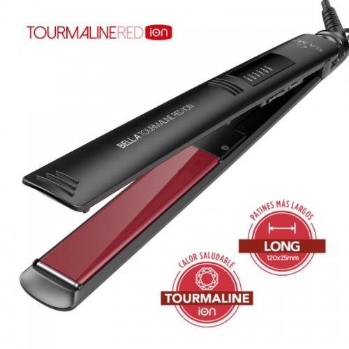 Imagen miniatura Planchita De Pelo Gama Bella Tourmaline Red Ion Regulable