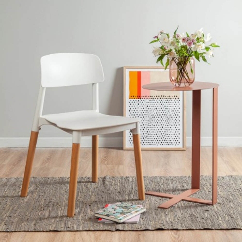 Imagen miniatura Silla De Dise&ntilde;o Comedor Quality Milan Patas De Madera Blanca