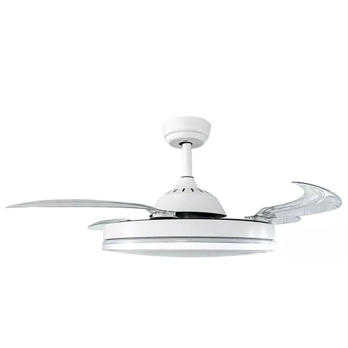 Imagen miniatura Ventilador De Techo Con Luz Protalia Y42 65w Retráctil Blanco