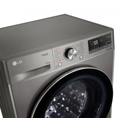 Imagen Lavasecarropas Inverter Lg Wd90vvc4s6 9,5/6 Kg Silver