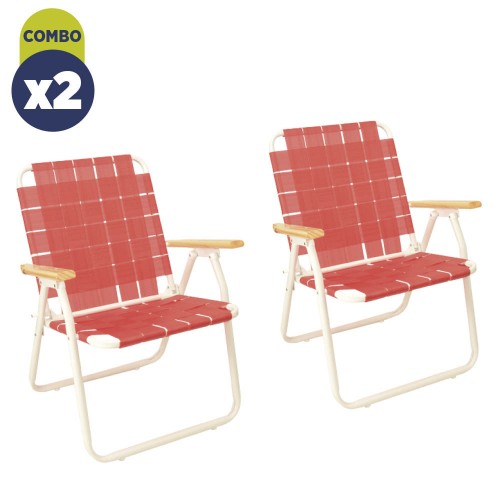 Combo X2 Reposera Descansar 10001 Caño 7&sol;8’ 1 Posición