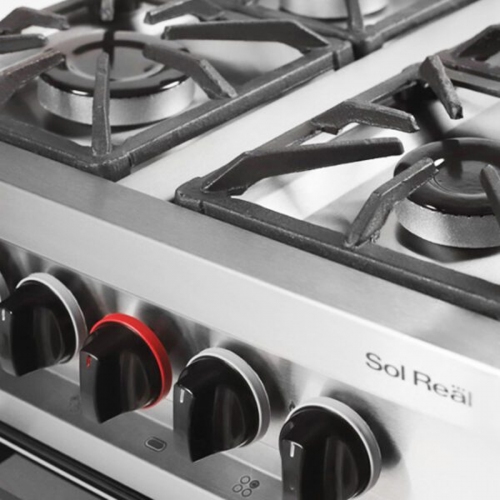 Imagen miniatura Cocina Sol Real 575-gnvv 4h Reja Fundici&oacute;n Pta. Vidrio