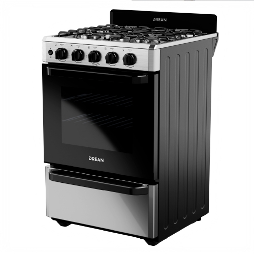 Cocina A Gas Drean Cd5603ai0 4 Hornallas Multigas Acero Inox