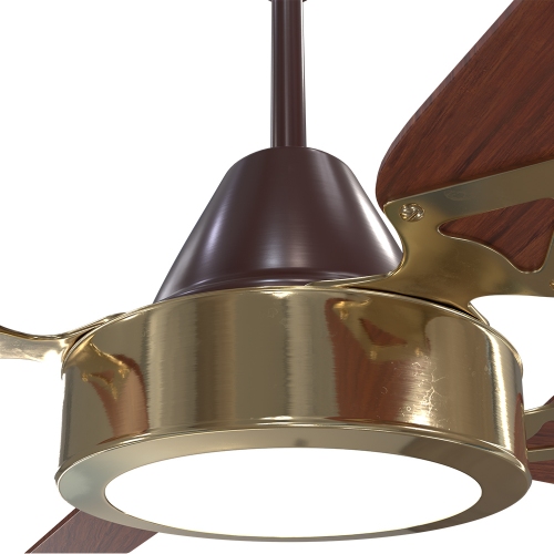 Imagen miniatura Ventilador De Techo Con Luz Severbon 30135 Madera 35w