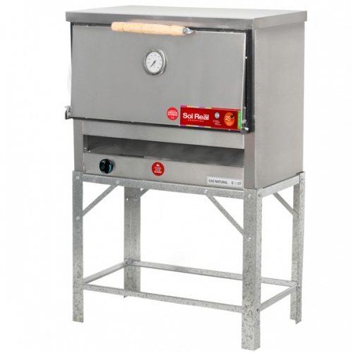 Horno Pizzero Solreal 067-gn 6 Pizzas Gas Natural 3 Rejillas