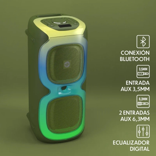 Imagen miniatura Torre De Sonido Stromberg 80w Vibe Green Eq Digital Bt