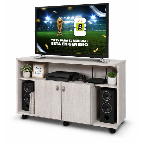 Imagen miniatura Mesa Rack Para Tv Led Audio Platinum 2604 1mt Gris Andino