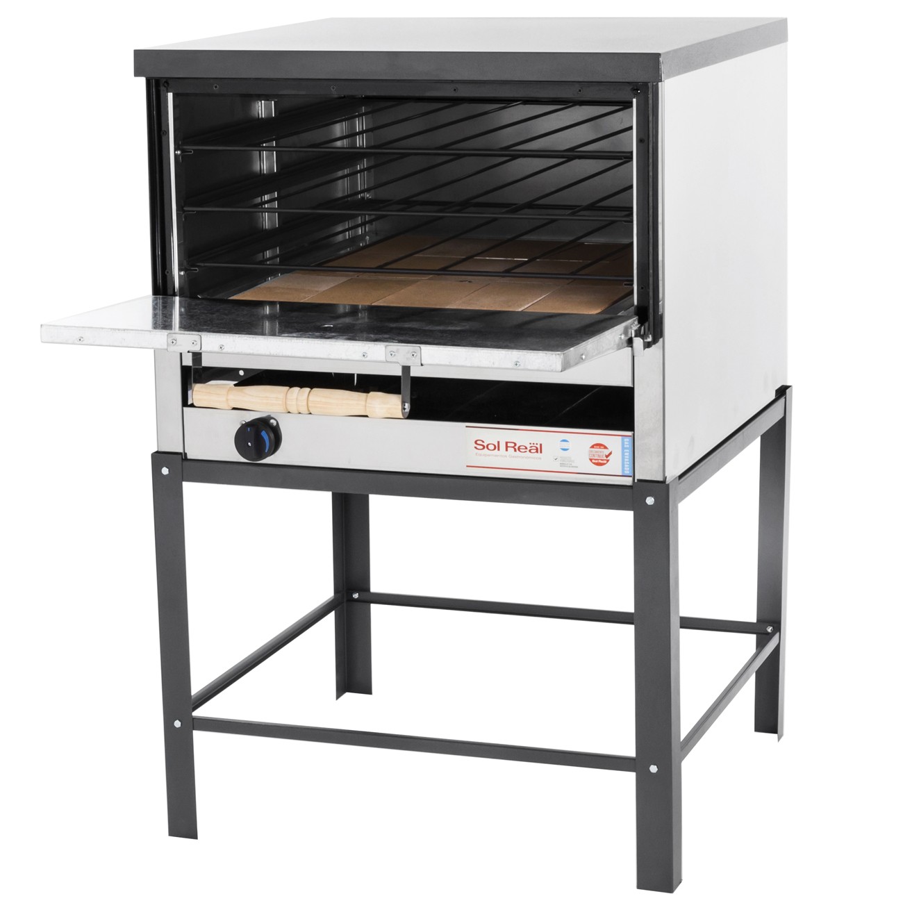 Imagen Horno Pizzero Sol Real 608i Gauchito Acero Inox 12 Pizzas Gas Env