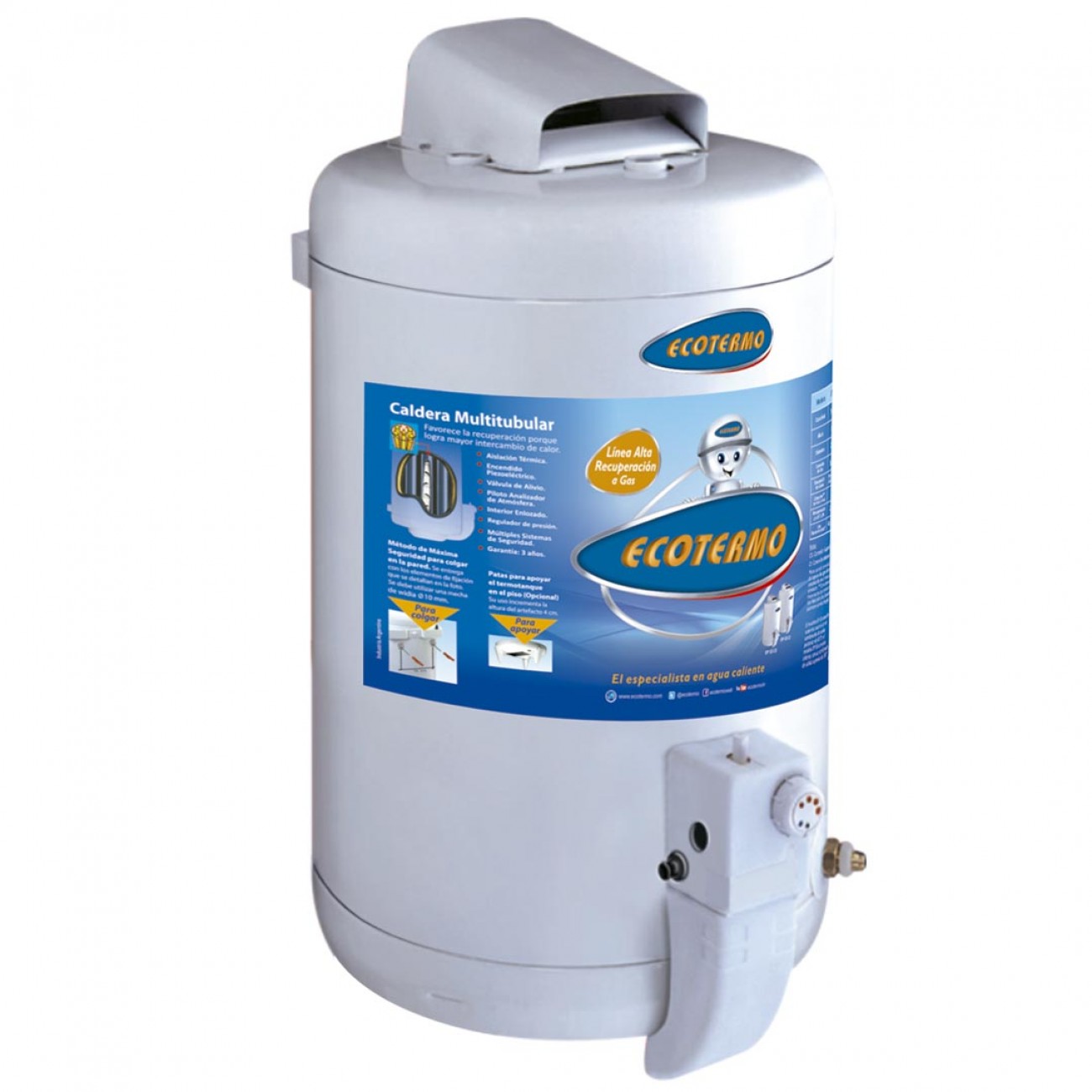 Imagen Termotanque A Gas Alta Recup Ecotermo Ep23 C/inf 23 Lts Gn