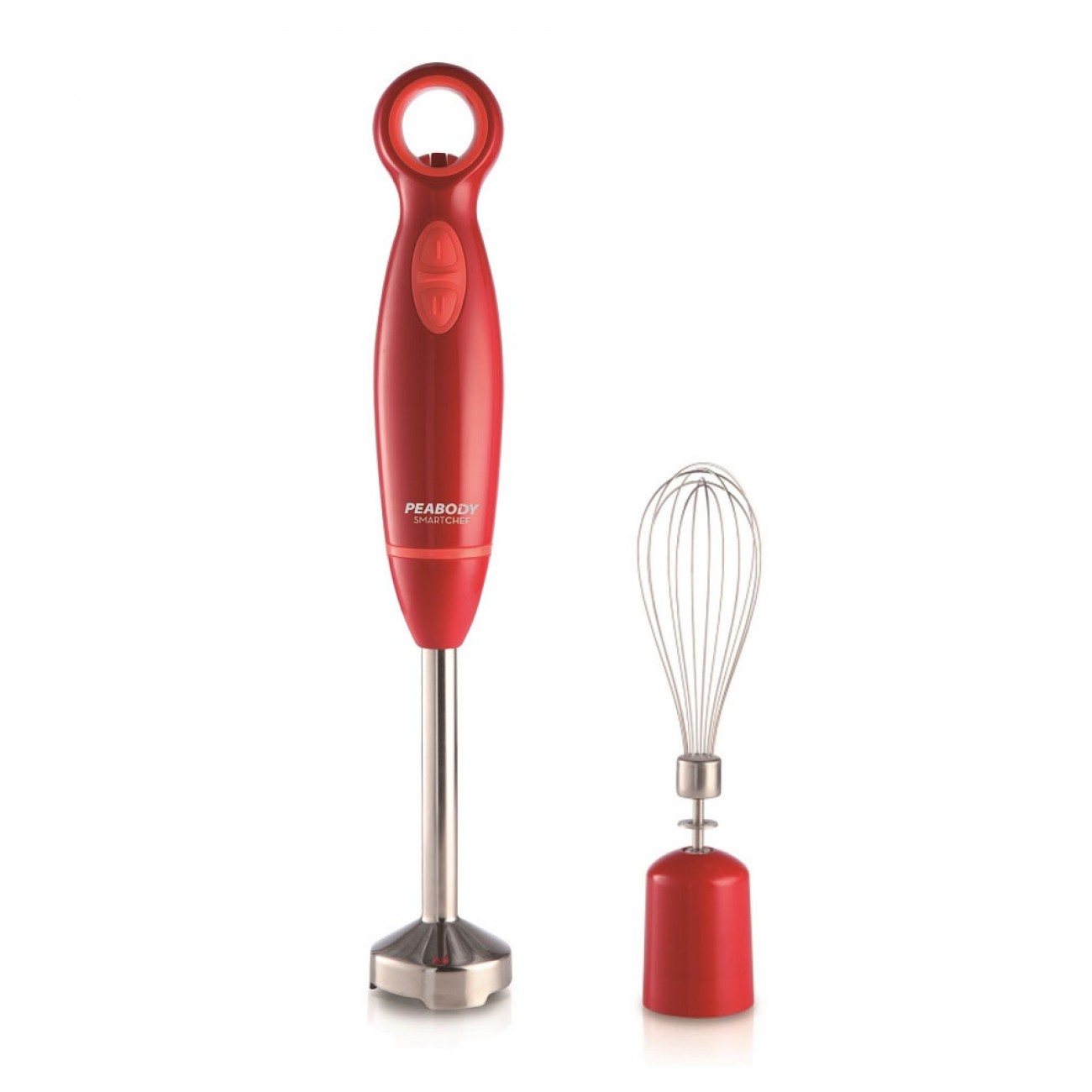 Imagen Batidora Mixer Minipimer Peabody Pe-lm322r 600w Con Batidor Rojo