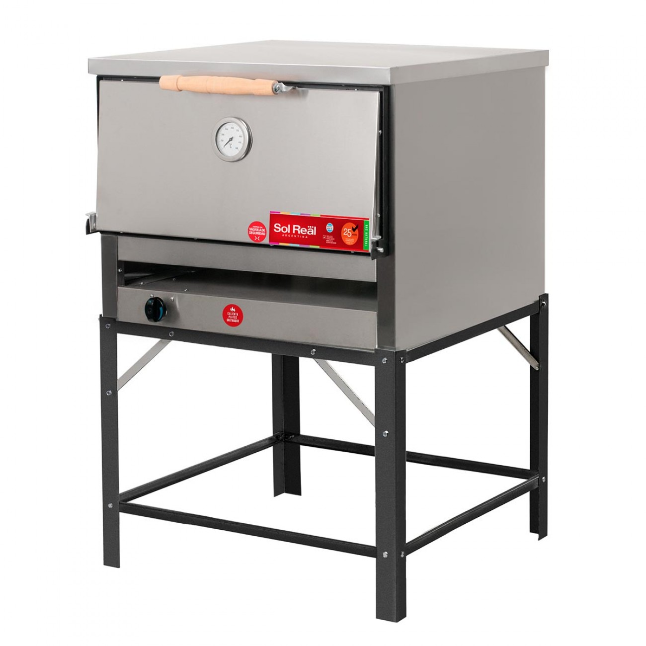 Imagen Horno Pizzero Sol Real 068 12 Pizzas Gas Natural