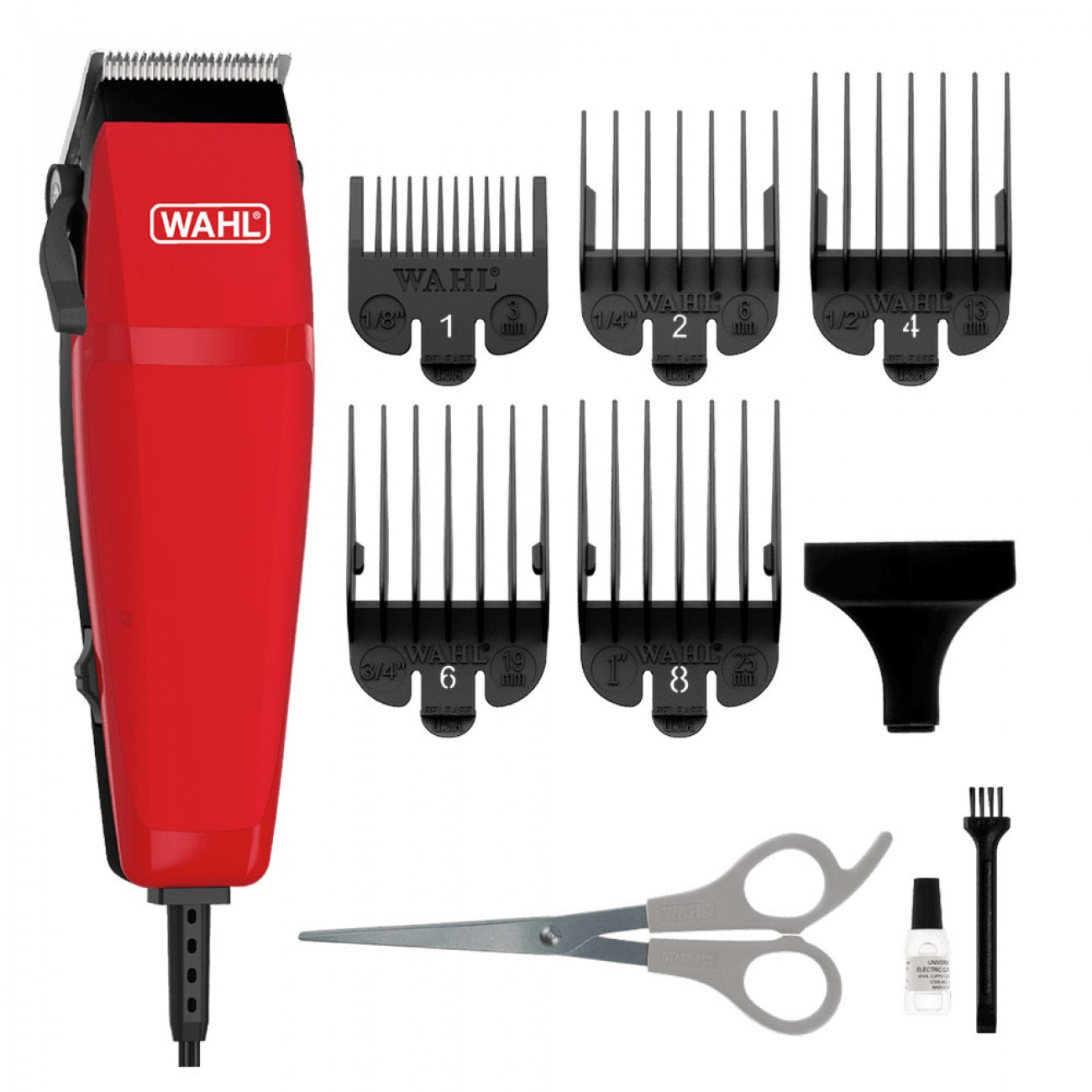 Imagen Cortadora De Pelo Y Barba Wahl Easy Cut Red 10 Piezas Cable