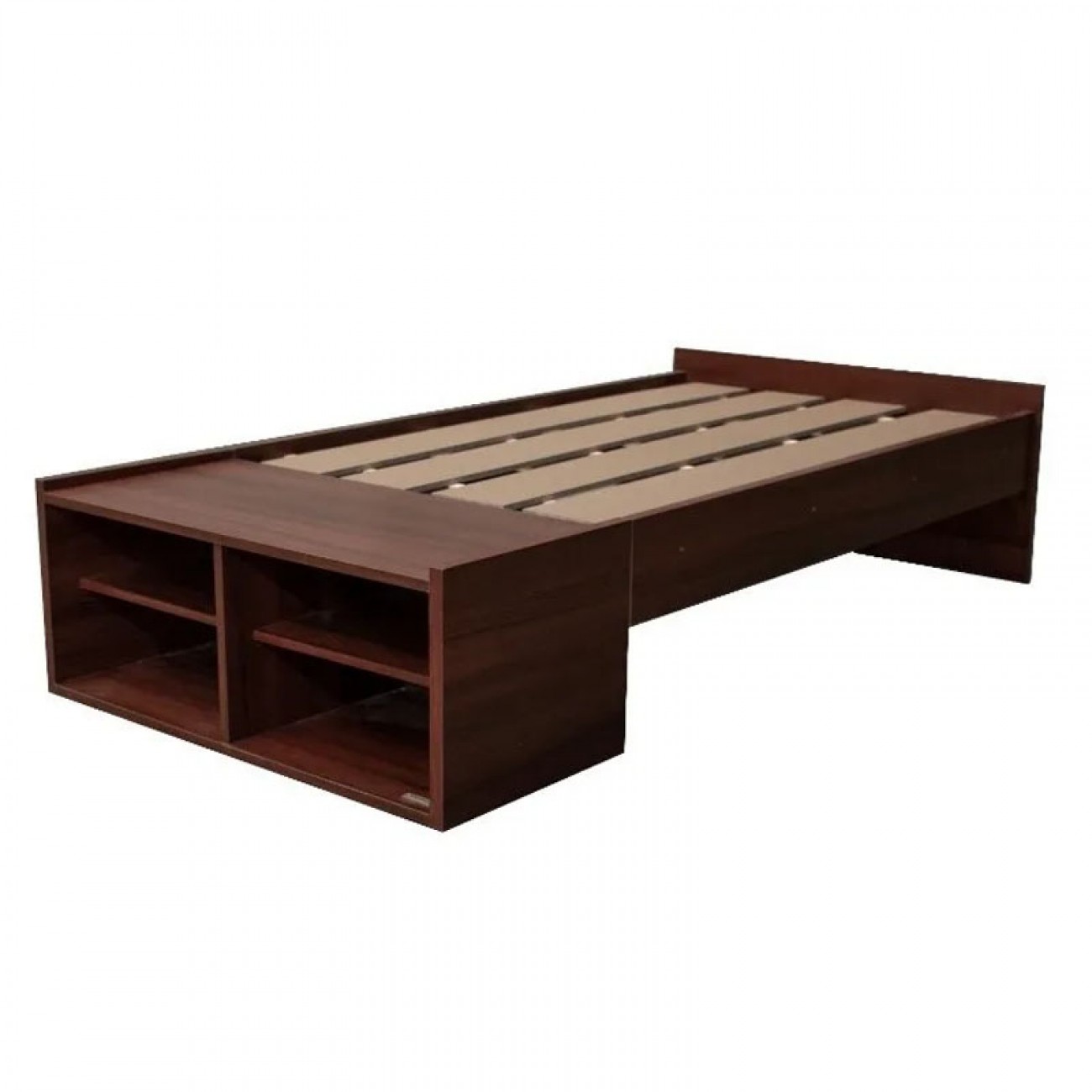 Imagen Cama 1 Plaza Platinum 952 0&period;90m Con Espacio De Guardado Cedro