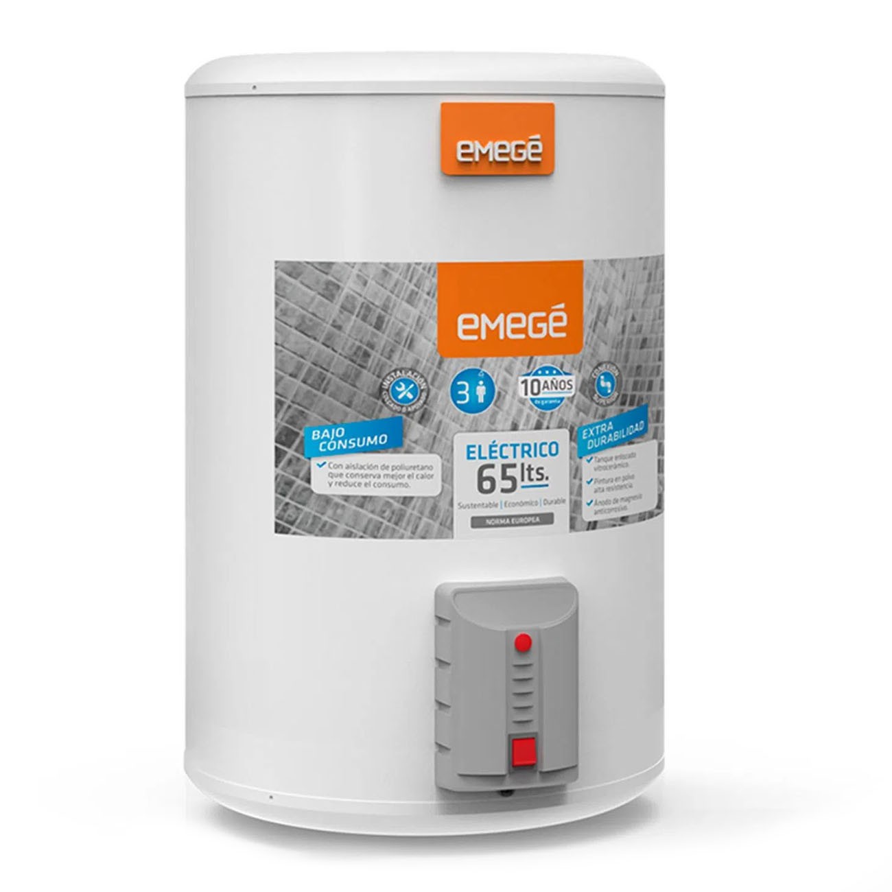 Imagen Termotanque Eléctrico Emege Ttqe-65mg 65 Lts 1500w Conex Inf