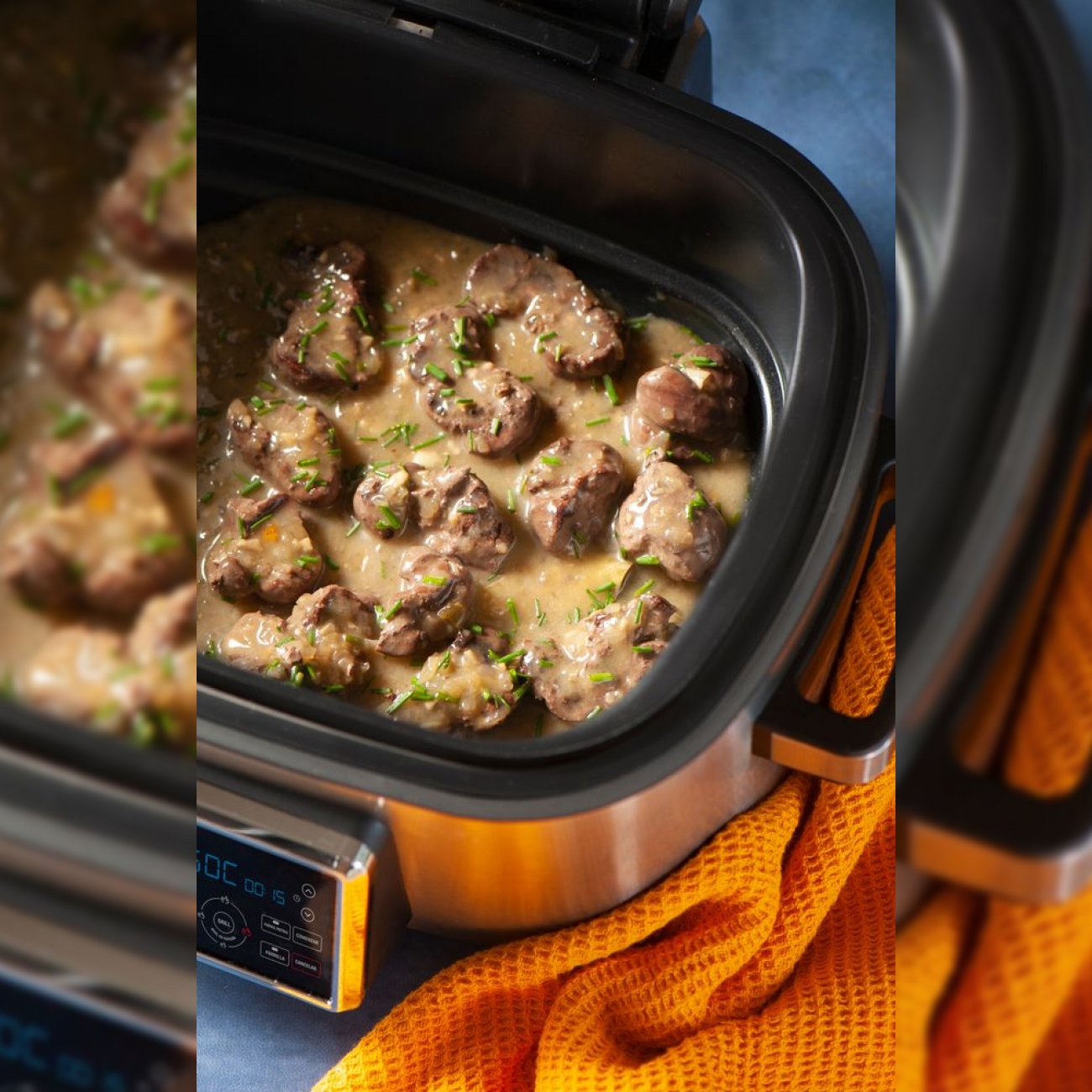 Imagen Freidora De Aire Sin Aceite Peabody Pe-afg01ix 6l Digit Inox