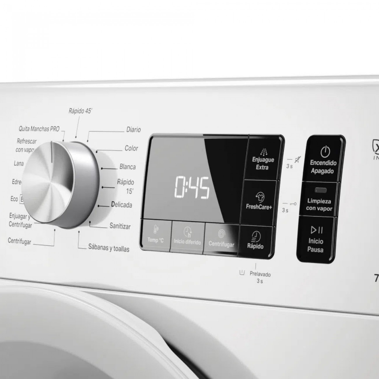 Imagen Lavarropas Automático Inverter Whirlpool Wnq70ab 7 Kg Blanco