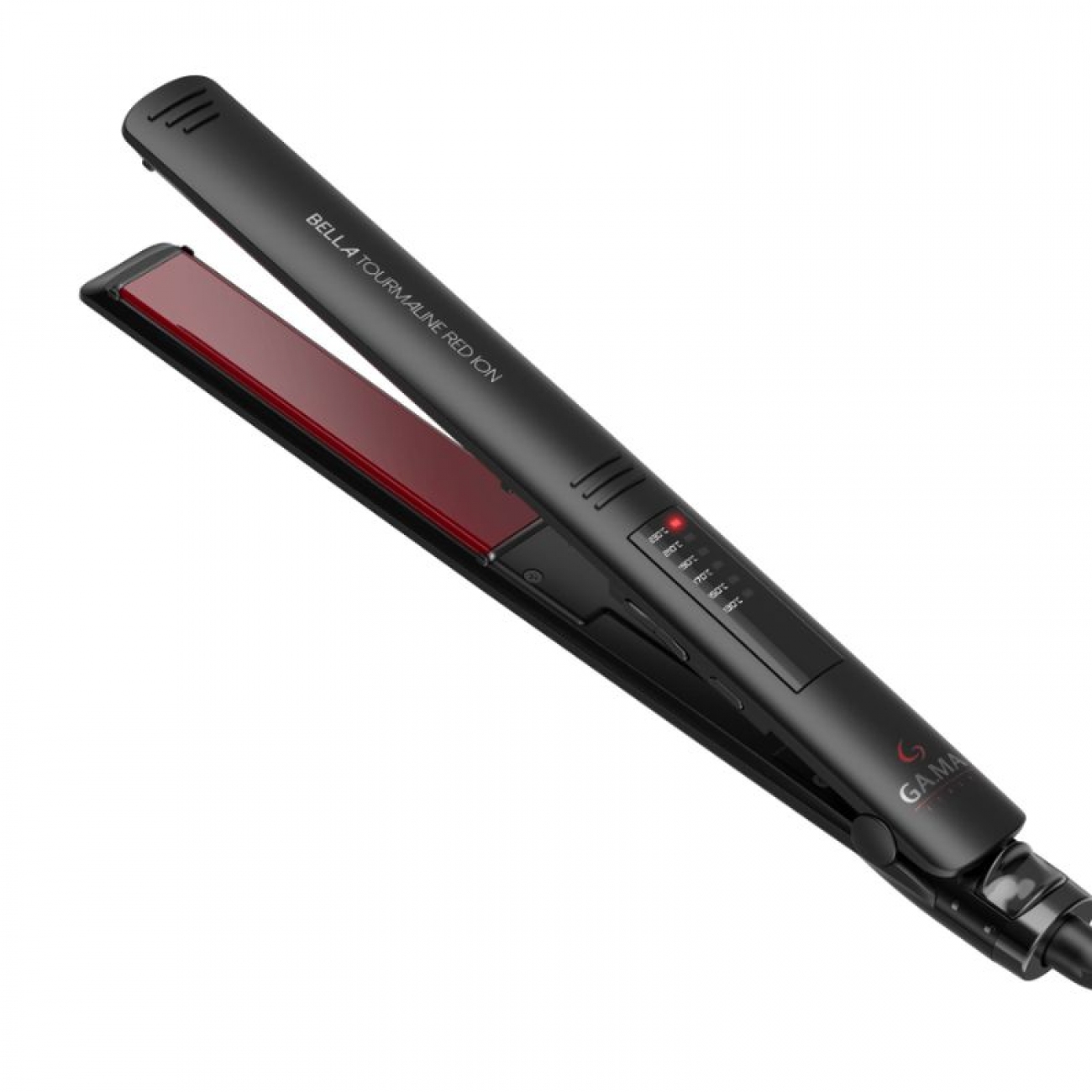 Imagen Planchita De Pelo Gama Bella Tourmaline Red Ion Regulable