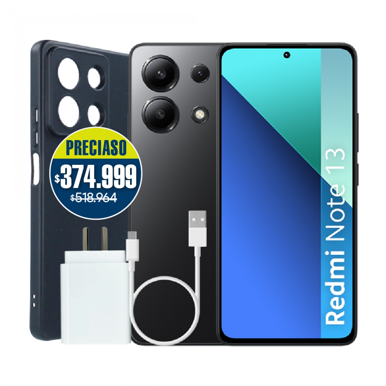 Imagen Celular Xiaomi Redmi Note 13 6,7" 6/128 Gb Midnight Black