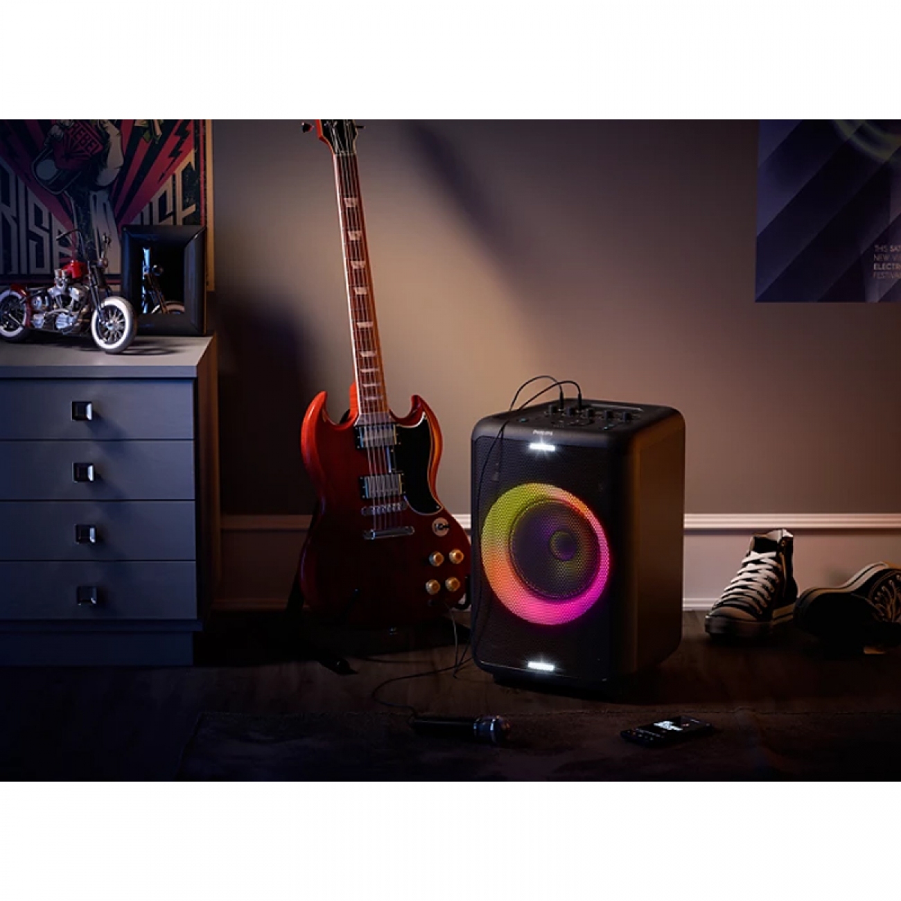 Imagen Parlante Portátil Philips Tax3206/77 40w Rms 8" Bluetooth