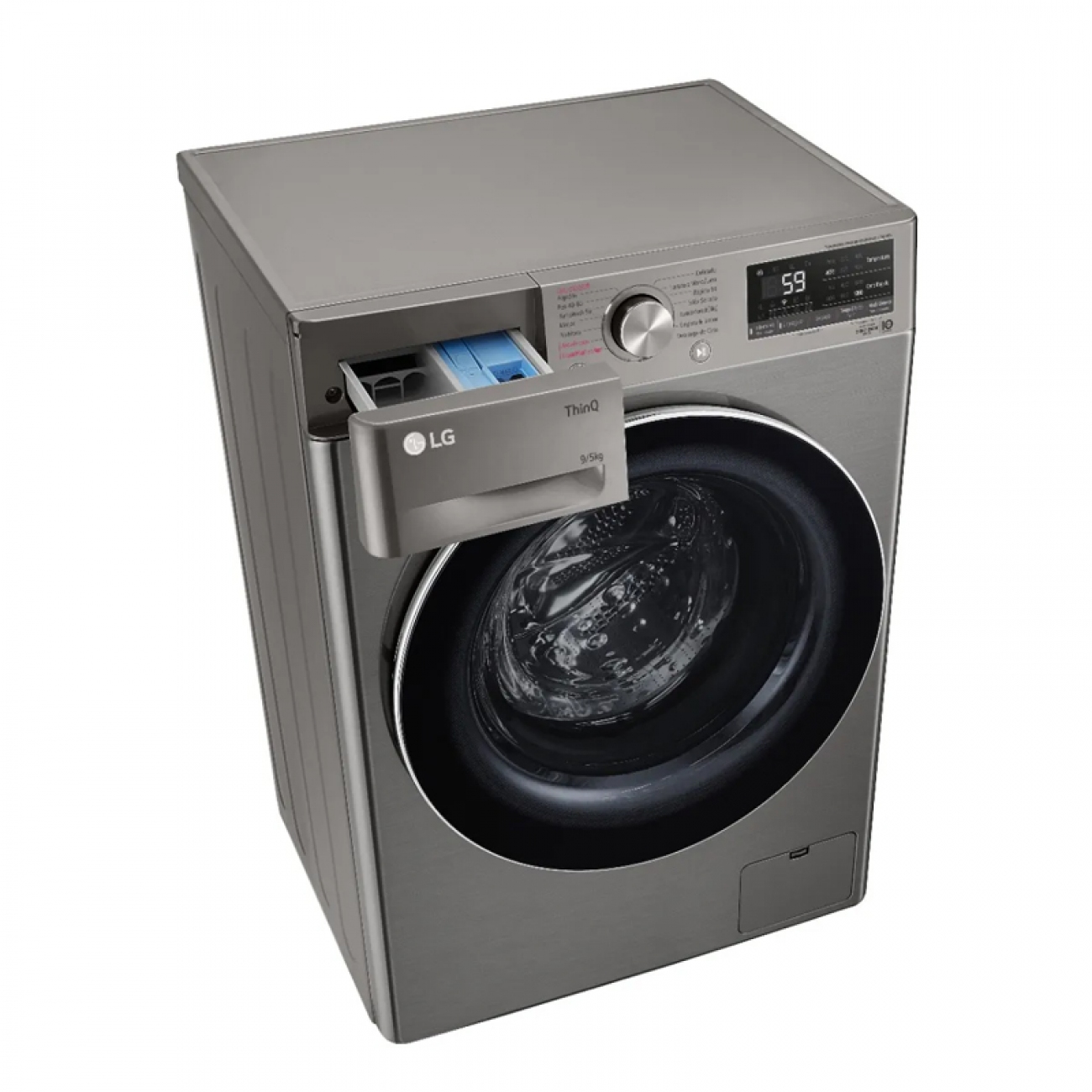 Imagen Lavasecarropas Inverter Lg Wd90vvc4s6 9,5/6 Kg Silver