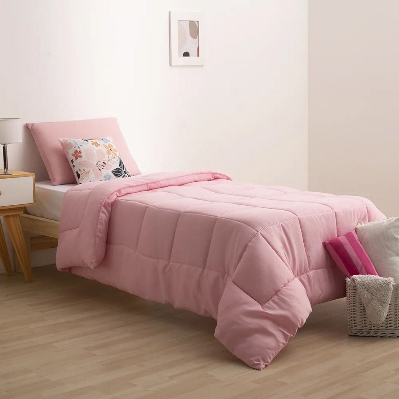 Imagen Acolchado Casablanca Oro Liso 1 1/2 P Reversible Rosa