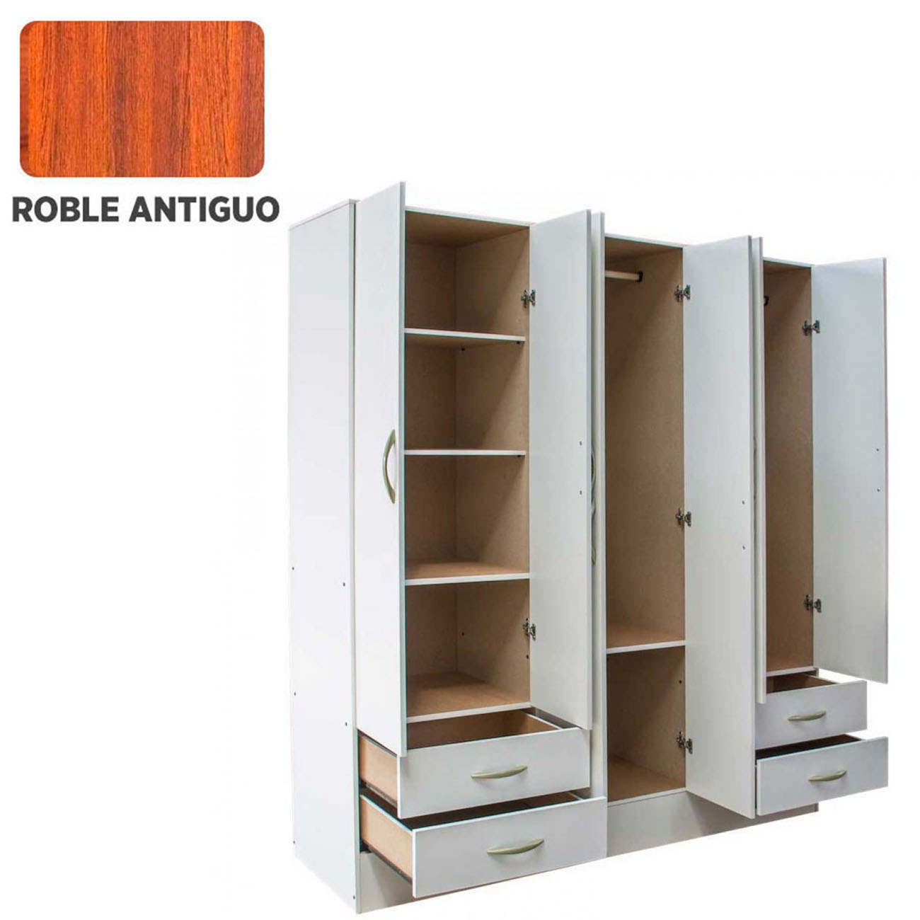 Imagen Placard Ropero Platinum Mod 916 1,86m Roble Antiguo