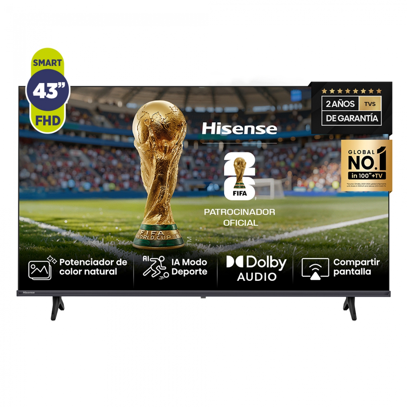Imagen Smart Tv Led 43" Hisense 43a42k Vidaa Fhd