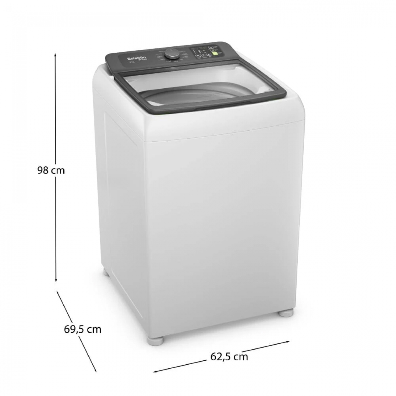Imagen Lavarropas Automático Asiatico Eslabon De Lujo Ewn09ab 9 Kg