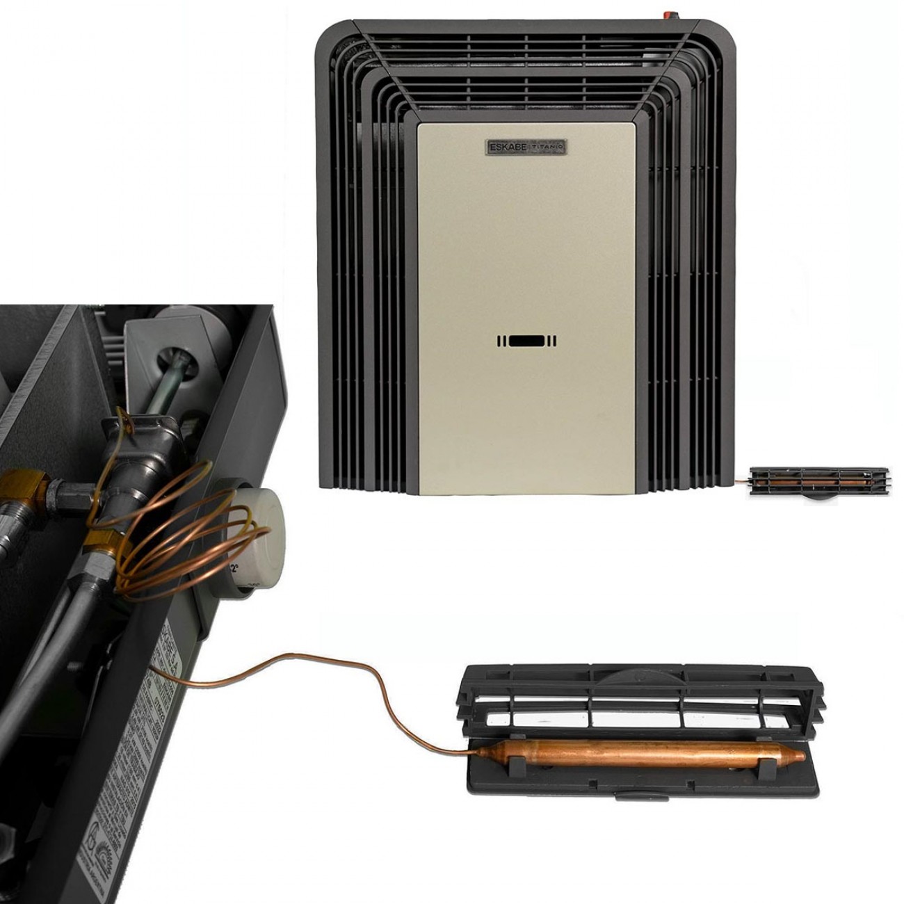 Imagen Calefactor Sin Salida Eskabe Titanio Tt Mx5 5000c Termostato