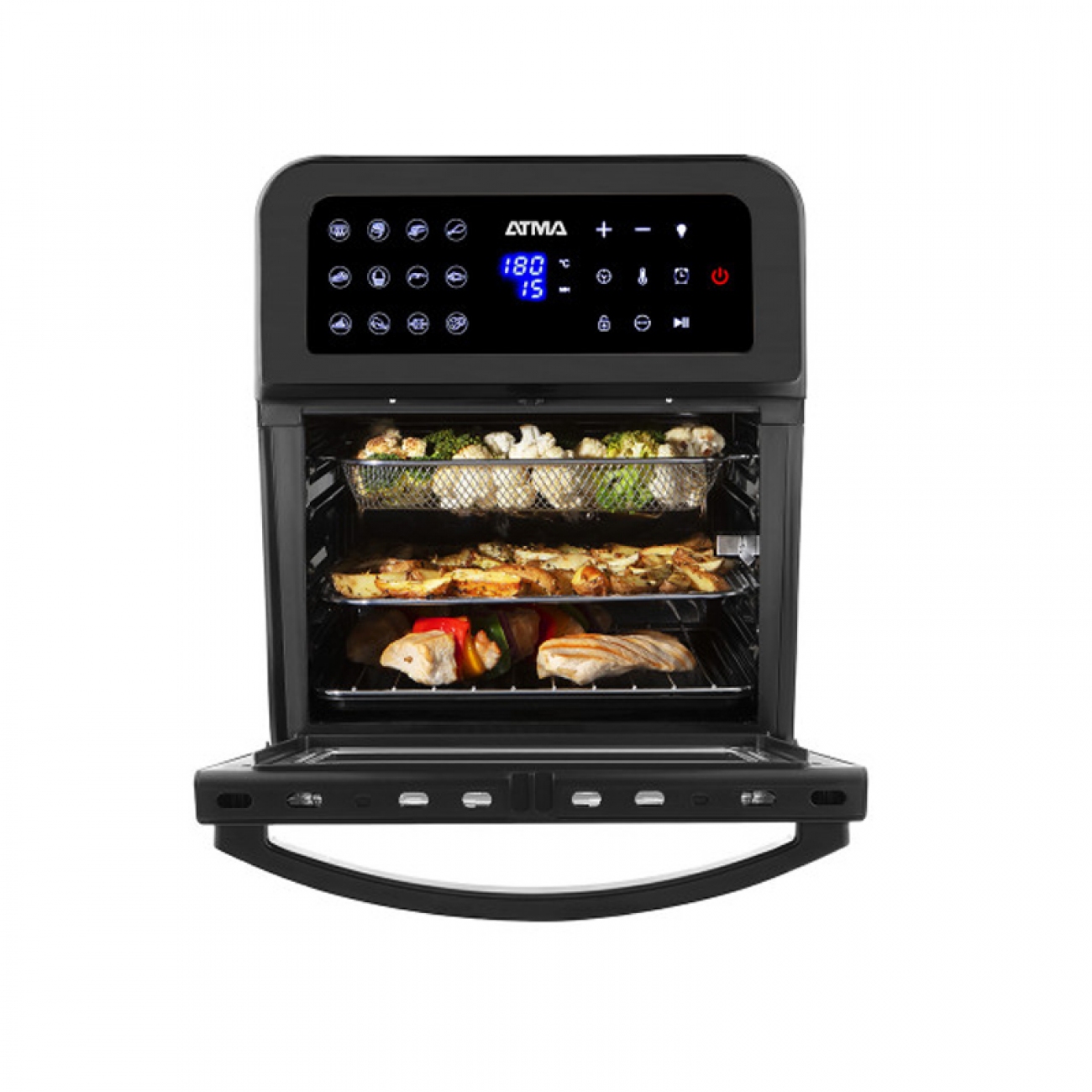 Imagen Freidora De Aire Atma Hfr582dp 11,6 Lts 1800w Timer Negra
