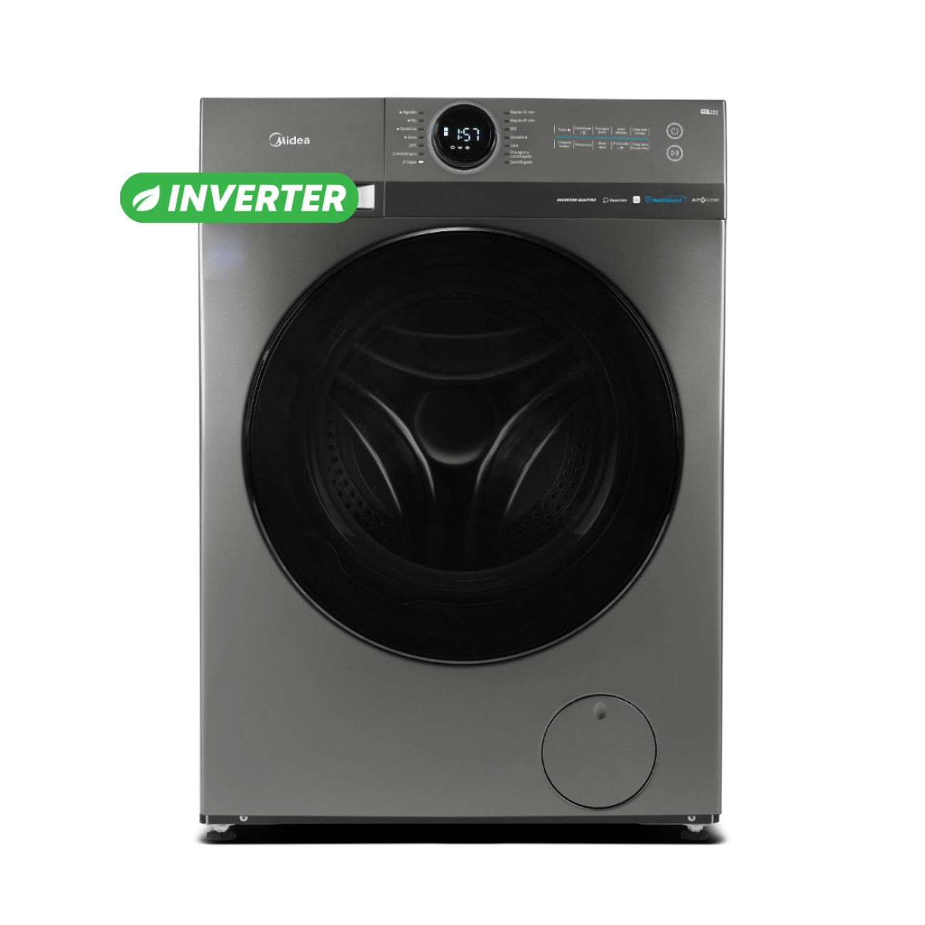Imagen Lavarropas Inverter Midea Mf200w80wb/t-a1 1400rpm