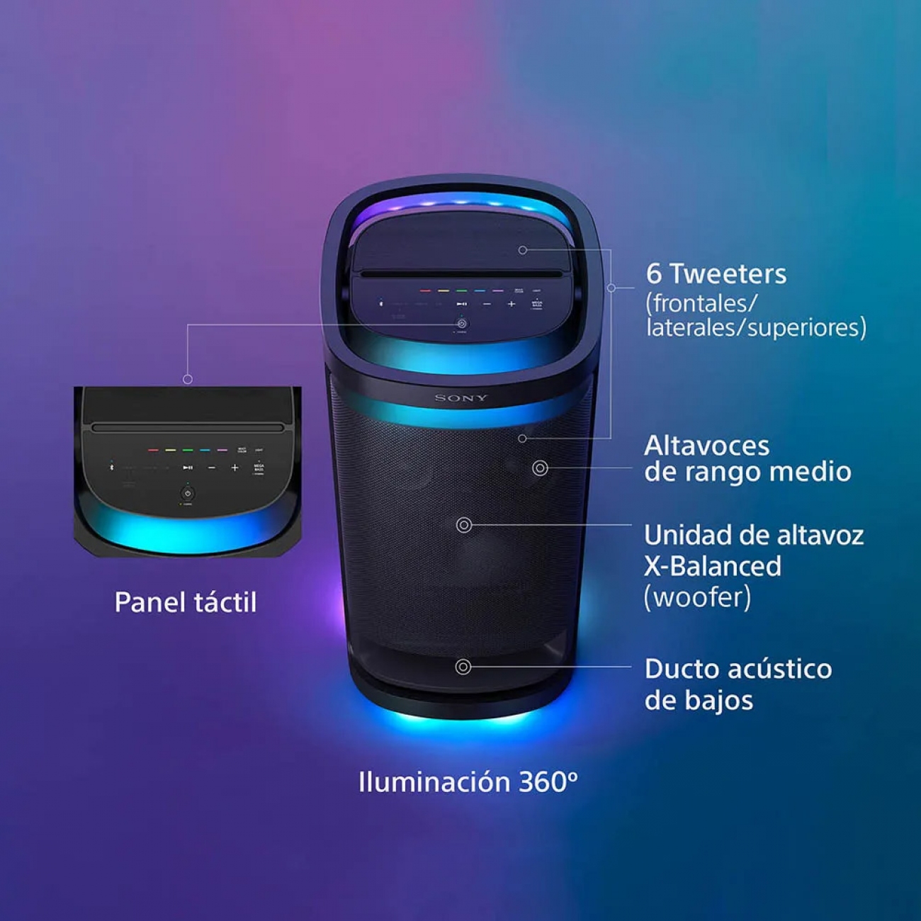 Imagen Torre De Sonido Sony Srs-xv900/bcar2 220w