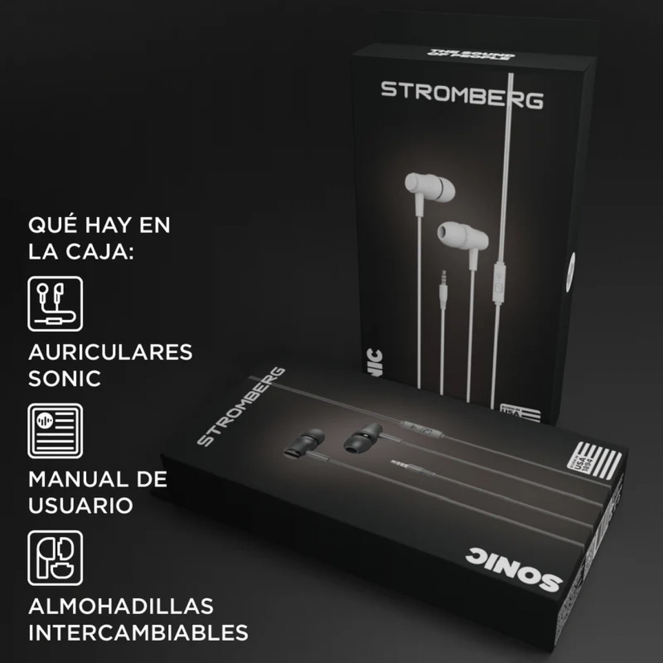 Imagen Auriculares Con Cable In-ear Stromberg Sonic Whithe
