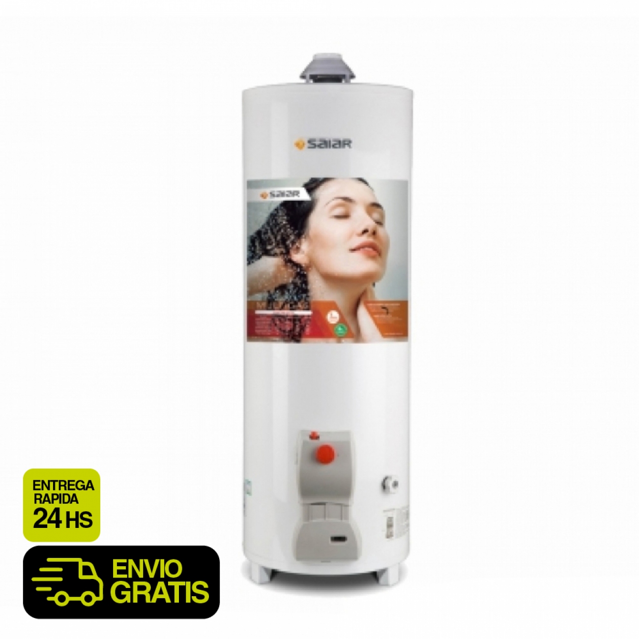 Imagen Termotanque A Gas Saiar Tpg080msa Conex Sup M&period;g&period; Apoyar 80 L