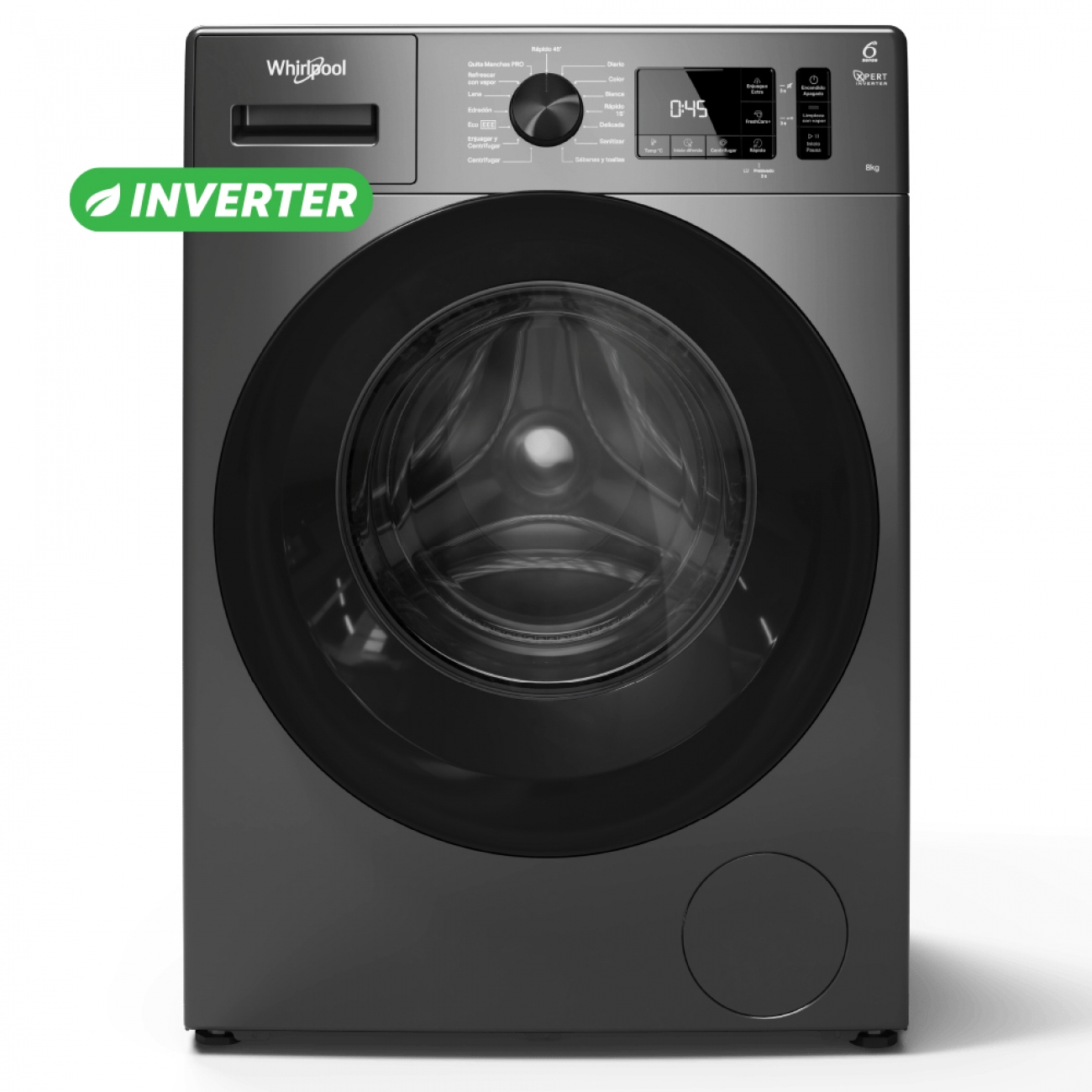 Imagen Lavarropas Automatico Whirpool Wnq80bs 8kg 1200 Rpm Inverter