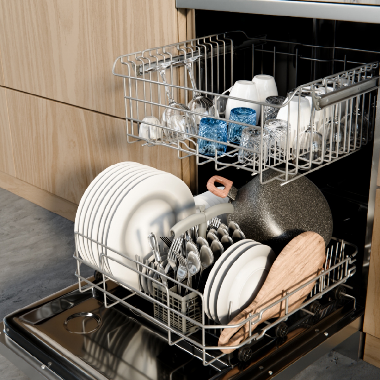 Imagen Lavavajillas Drean Lvdr1406ci0 14 Cubiertos Acero Inoxidable