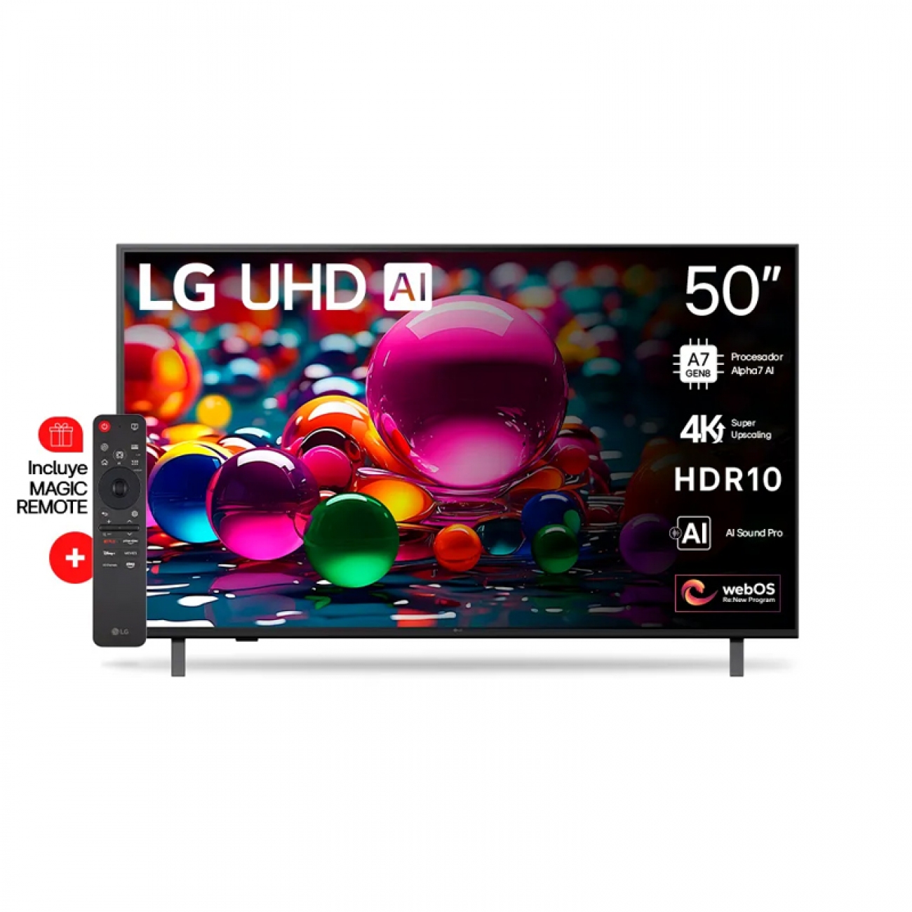 Imagen Smart Tv Led 50" Uhd 4k Lg 50ua8050psa Web Os Hdmi Usb