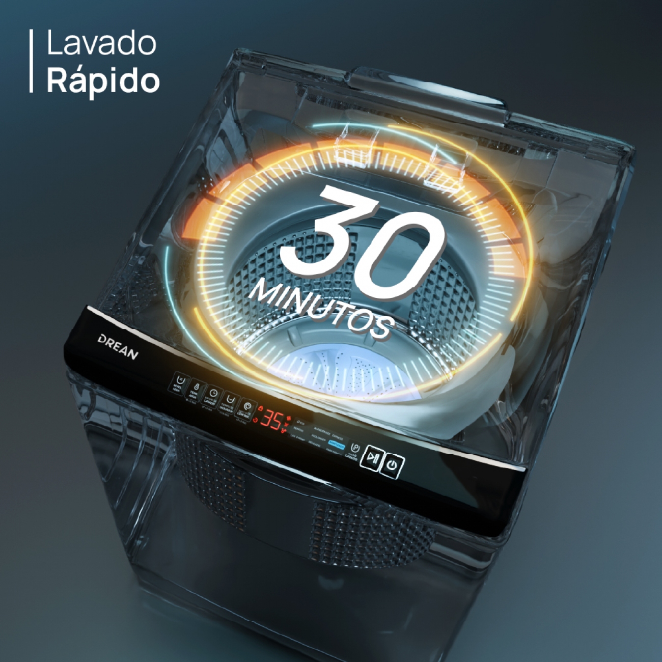 Imagen Lavarropas Automatico Drean Lpdr0865ilg 8kg 6600 Rpm