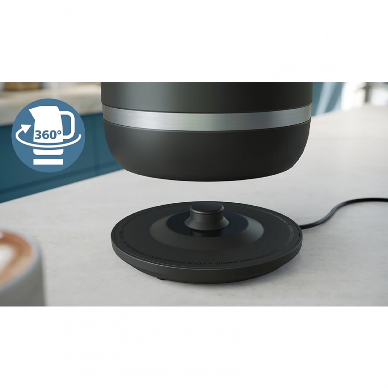 Imagen Jarra Electrica Philips Hd939690 1.7 Lts 2200w Display Dig