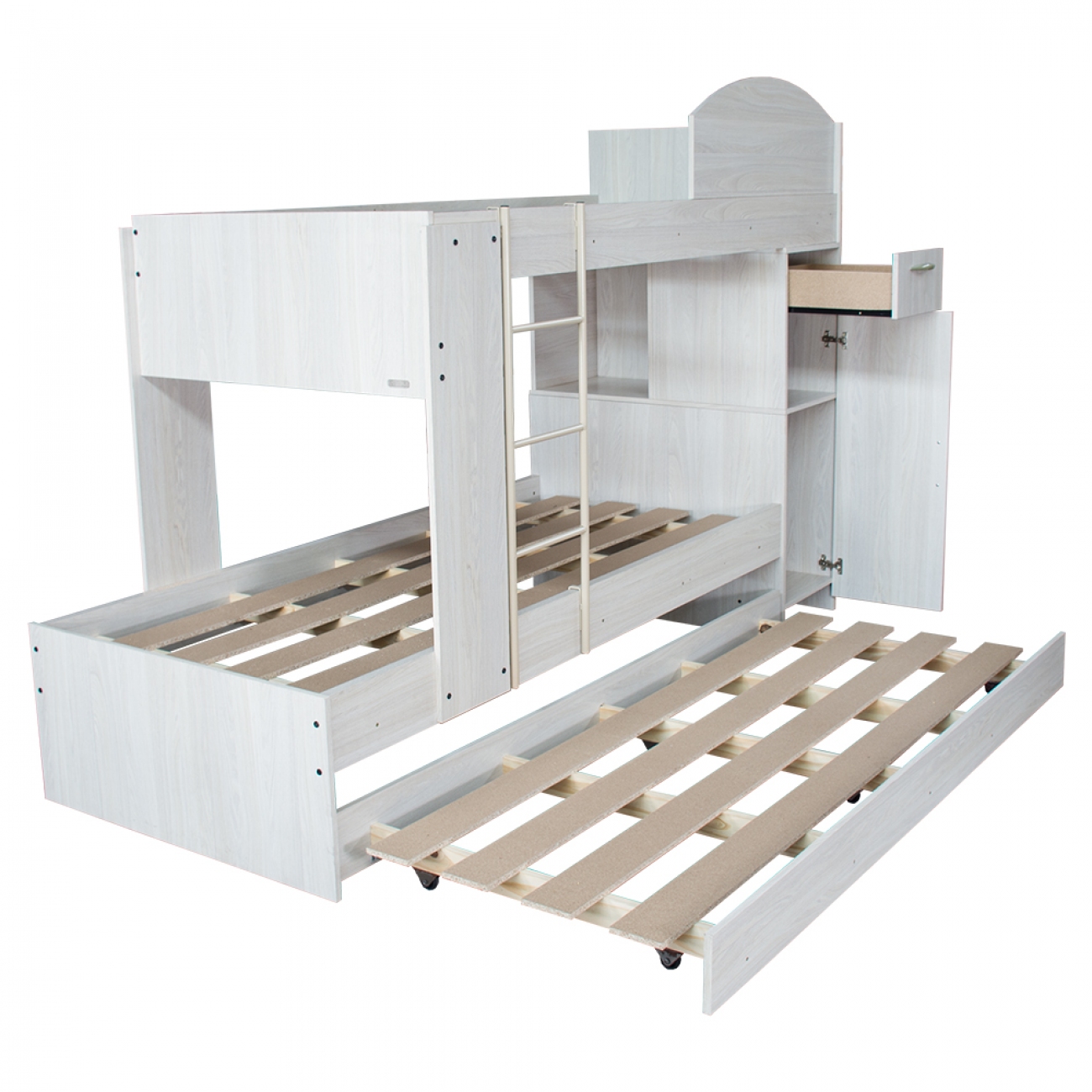 Imagen Cama Cucheta Triple Platinum 954 Con Placard Blanco