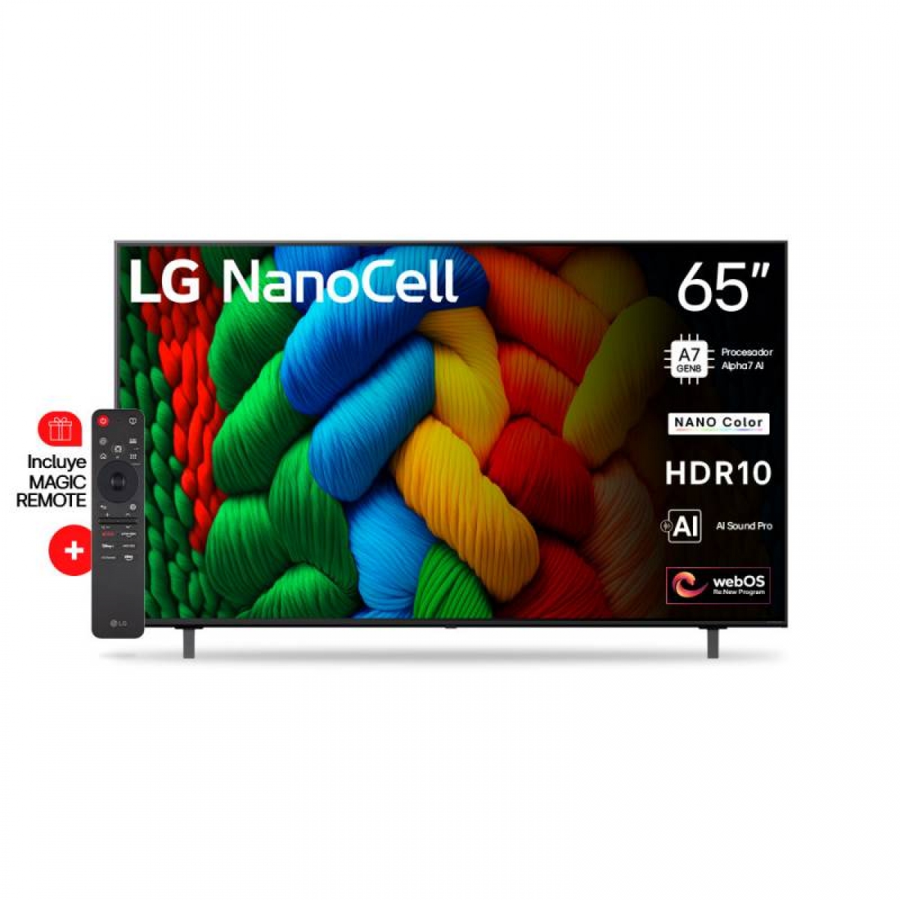 Imagen Smart Tv 65" Lg 65nano80asa 4k Uhd Thinkq