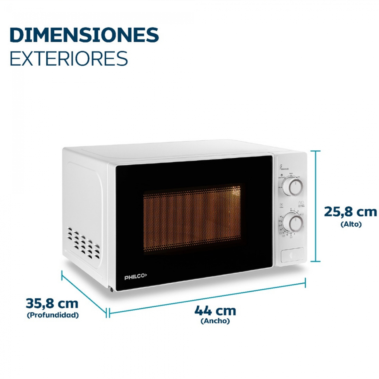 Imagen Microondas Philco Mphrw20uan 20 Lts 700 W Blanco