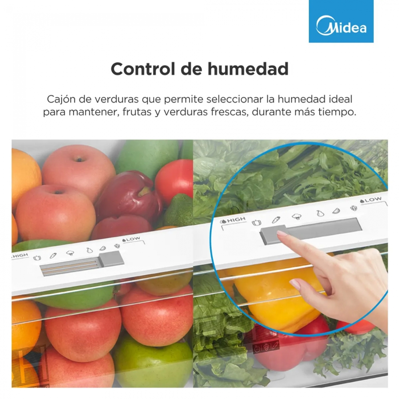 Imagen Heladera No Frost Midea Mdrt489mte46adw 340lts Inverter Inox