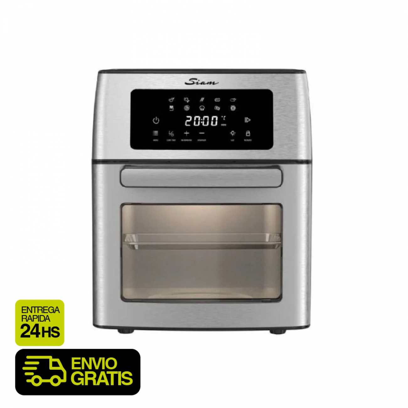 Imagen Horno Electrico Siam 94HGFSIS1524PI 15Lts 2000w Air Fryer