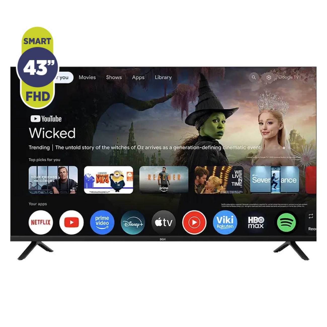 Imagen Smart Tv 43" Bgh B4326fg5g Fhd Google Tv Hdmi Usb
