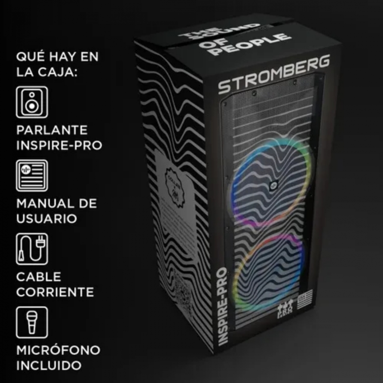 Imagen Torre De Sonido Stromberg Inspire Pro 3000W Micro y Control